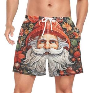 Niigeu Cartoon Leuke Kerst Vader Heren Zwembroek Shorts Sneldrogend met Zakken, Leuke mode, XL