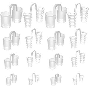 Neodtx Snurkstopper, anti-snurk, 16 stuks, zachte neuspoppen, ademhulp, neusclip, neusspreider tegen snurken, snurken, stopper, zachte siliconen neusdilator, beter ademen en neusdilator