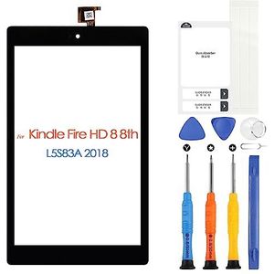 Touchscreen voor Amazon Kindle Fire HD8 HD 8 8. Gen 2018 L5S83A Touchscreen voor Kindle HD8 8TH 8 inch digitizer vervanging beeldscherm met gereedschap (niet LCD, zwart)