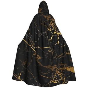 NEZIH Goud zwart behang heks en vampier cosplay kostuum mantel, carnaval cape met capuchon voor volwassenen, geschikt voor carnavalsfeesten