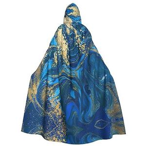 GAGALU Halloween Hooded Robe Mantel Abstracte Marmeren Steen Gedrukt Cosplay Kostuum Kerst Heks Vampier Mantel Voor Vrouwen Mannen