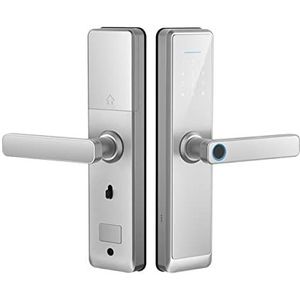 Slim deurslot Keyless entry deurslot Wifi Tuya Biometrische Elektronica Deurslot Digitale Smart Vingerafdruk Deurslot Wachtwoord App Toegang Deurslot for Thuis Rood Brons (Color : 147x22(5050), Size