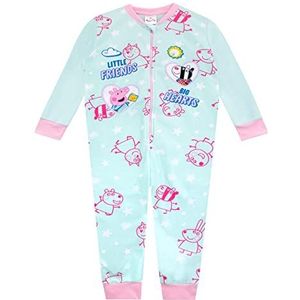 Peppa Pig Meisjes Fleece Onesie Fleece Slaappakje Turkoois 110