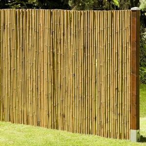 DE-COmmerce® Stevig bamboe schutting privacy scherm DELUXE, gesloten aan de bovenkant, oprolbaar hek, tuinhek, privacy hek voor tuin, terras, balkon (HxB) 150 x 180 cm