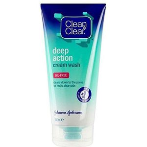 Clean & Clear Oil Free Deep Action-crème Wash (150ml) - verpakking van 2