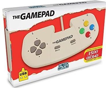 Retro Games - A500 Mini Joypad - Gamecontroller - Crème - Bedraad