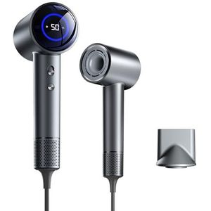 PKBD ionenföhn, 200 miljoen negatieve ionen, 110.000 omw/min, snel drogend, haardroger met led-halo, concentratormondstuk, led-temperatuurweergave, 3 verwarmingen, 3 snelheden, voor op reis, thuis