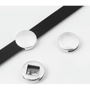 10 stuks Tibetaans Zilver Legering Ronde Slider Spacer Kralen voor 10-13mm Platte Lederen Koord DIY Armband Ketting Sieraden maken Bevindingen-3