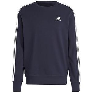 adidas Heren Essentials French Terry 3-Stripes Sweatshirt, Legend Ink, M
