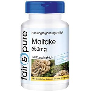 Fair & Pure® - Maitake 650mg (Grifola frondosa) - vegan - natuurlijk - zonder magnesiumstearaat - 120 capsules