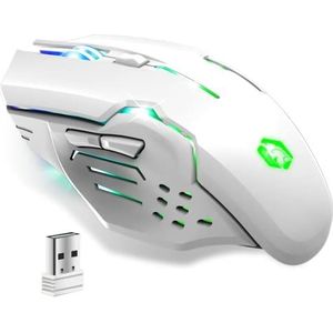 EMPIRE - RF903 - Draadloze Gamingmuis - Wit - 4800 DPI, 500Hz, RGB LED-achtergrondverlichting
