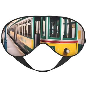 sttung Lissabon Tram Graphics Print Travel - Friendly Sleep Soft Eye Mask: Compact, lichtgewicht, verstelbare riem