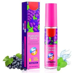 Mondspray, ademverfrisser, mondspray met fruitsmaak, mondgeurverzorging, mondspray tegen slechte adem, draagbare spray voor aangename adem onderweg, 20 ml