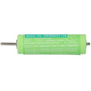 vhbw Batterij compatibel met Panasonic ES-RT30, ES-RT31, ES-RT33, ES-RT40, ES-RL21, ES-RT17 scheerapparaat (2000 mAh, 1,2 V, NiMH)