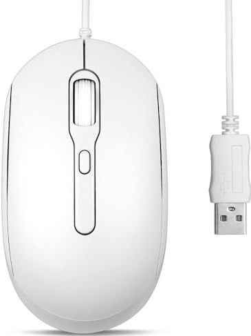 Perixx - PERIMICE-222 - USB-muis - Wit - 1,8 m lange kabel - Optisch ontwerp 1200/1600/2000 dpi