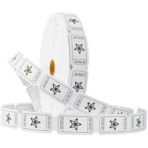 KreativeKraft Bingo Game Set of Bingo Accessoires, Loterij Tickets Gemakkelijk Tear Bingo Dabbers Niet Druppelen Bingo Boek Bingo Tickets Tellers voor Evenementen Feesten (Witte loterij)