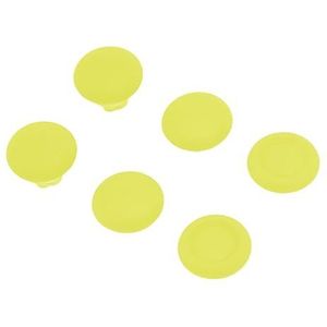 3D joystick knop cover, nauwkeurige maat 6-in-1 vervangende duimgrepen voorkomen slip voor controller (geel)