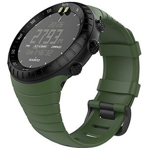 MoKo Watch Band Compatible with Suunto Core, Classic Replacement Soft WristBand with Metal Clasp and Black Buckle fit Suunto Core Smart Watch, Fits 5.51""-9.06"" (140mm-230mm) Wrist, Army Green