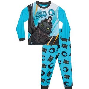 How To Train Your Dragon Jongens Pyjama, Lange Mouw Kinderpyjama, Draak Jongens Pjs Set, Blauw 122