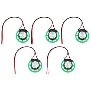 eMagTech 5Pcs Mini Speaker Speelgoed Magnetische Luidspreker Interne Vervanging Luidspreker 8 Ohm 0.5W voor DIY Elektronica Games 26mm Kabellengte 100mm Groen