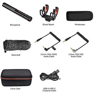 Geluidskaartkit, Shotgun-microfoon, CVM-VM20 professionele supercardioïde microfoon met schokbevestiging, cameramicrofoon for video-opname(VM20)