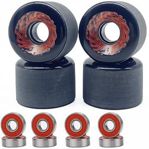 De Beste Surfskate Wielen 82A 65MM Zachte Wielen Skateboard 78A Straat Surf Skate Wiel Carving Slalom Core Roller (Kleur : 78A65x51mm B)