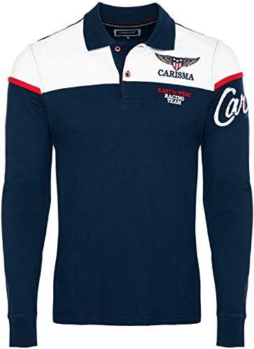 CARISMA Shirt  donkerblauw / kersrood / wit