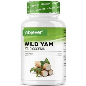 Wilde Yam - Wortel Extract - 240 Capsules - Hooggedoseerd - Laboratoriumgetest