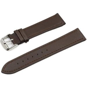 EDVENA Hoge kwaliteit retro horloge band band 18mm 20mm 22mm 24mm lederen horlogebanden grijs zwart bruin blauw compatibel met mannen horloge accessoires (Color : Coffee, Size : 18mm)