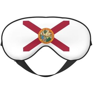 Vlag van Florida Print Functionaliteit Gezellig Oogmasker Verstelbare Riem Nap Nacht Reizen Camping Yoga Relax