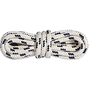 Mountval Veters, Prestatiegerichte Schoenveters voor Wandelen en Buitenlaarzen, Enorm Sterk, Gemaakt in Europa, 1 Paar (120 cm - 48 inch - 6 tot7 paar ogen / 1091 - beige met zwart)