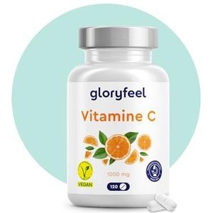 Vitamine C 1000mg - 120 tabletten voor een voorraad van 4 maanden - Hooggedoseerde, veganistische tabletten voor het immuunsysteem & energie* - Kleine tabletten + gemakkelijk door te slikken