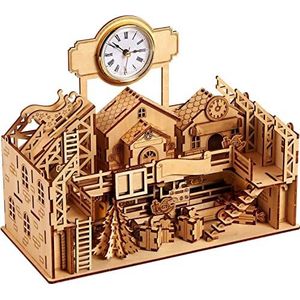 3D-puzzel 3D houten puzzel DIY-modelbouwpakketten, vrachtwagenpuzzel for volwassenen Modelbouwpakket-cadeau for verjaardag/vaderdag (kleur: vrachtwagen) (Color : Time House)