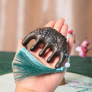 Groene Sandelhout Massage Kam Krullend Haar Kam Creatieve High-end