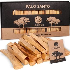 LOTS OF ZEN Palo Santo Sticks Authentiek (ca. 160 gram | 6 oz) - Grote verpakking - 100% natuurlijke spirituele reiniging Palo Santo Smudge Sticks uit Peru - Wild geoogst duurzaam met de hand geplukt