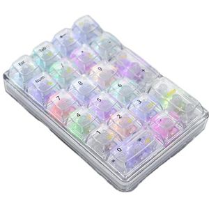 QPSJXN K21 K21 mechanische bluetooth digitale cheypad 21 sleutel ontwerp in de binnenplaats (RGB-wit)