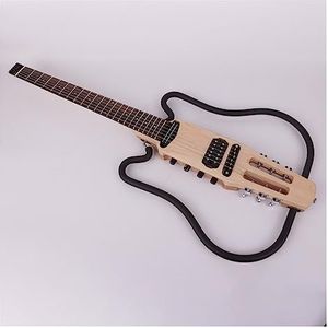 22 Frets Headless Elektrische Stille Reisgitaar Palissander Toets Ingebouwde Effector Draagbare Opvouwbare Gitaar Beginners Headless Gitaar (Color : 01)