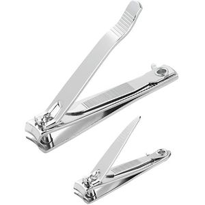 TITANIA Nagelknipper set (klein + groot) • kleine nagelknipper voor vingernagels en nagelknipper groot voor teennagels • voor handen en voeten • nagelknipper set voor dames en heren