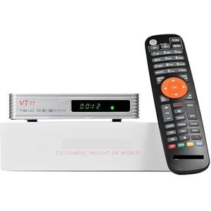 Satellietzoeker V7 TT DVB-T/T2 DTT Decoder Terrestrische TV-ontvanger H.265 10bit Full HD 1080p Kabel met USB/Ethernet WiFi-antenne