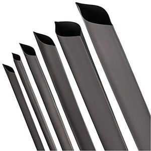 ISOLATECH krimpkous per meter zwart zonder lijm Ø 70mm 2 meter krimpverhouding 2:1 set polyolefine voor het isoleren van kabels soldeerverbindingen ongelabeld UV-bestendig (Ø70mm 2meter)