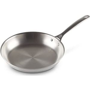 Le Creuset Sauteerpan in RVS Signature, ondiepe koekenpan, 20 cm, 96600220000100