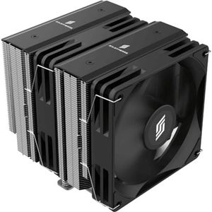 Silentware Titan Performance Black Dual Tower CPU-koeler met 2 ventilatoren van 120 mm, tot 265 W, 6 warmtebuizen, voor Intel & AMD, AM4 AM5 LGA1700 LGA1200