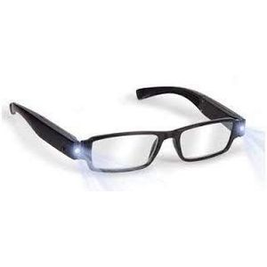 Boolavard Zwarte LED Leesbril-presbyopische bril met LED-licht Power/Diopter; +1,0 +1,5 +2,0 +2,5 +3,0