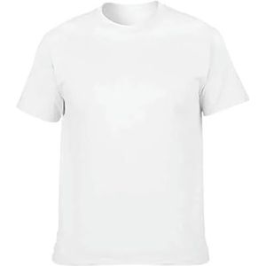 LQHYDMS Heren T-shirt Blank T-Shirt Mannen Korte Mouw Tshirts Effen Katoen Homme Tee Shirt Zomer Mannen Kleding Plus Size, Wit, 3XL