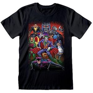 T-Shirt met Korte Mouwen DC Comics Villains Zwart Uniseks