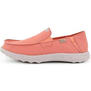 Kickback Couch 2.0 - Herenschoenen - Kleur Oranje Roze - Lichtgewicht Slip On Canvas Schoenen - Loafers voor Heren - De hele dag Comfort - Slip On of Slide In Heren Casual Schoenen - Maat EU40
