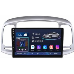 Android 14 9 Inch Touchscreen Autoradio 2 Din voor Hyundai Accent 2006-2011 met CarPlay & Android Auto Stuurbediening GPS Navigatie AHD Backup Camera Bluetooth (YS60 (8+128G))