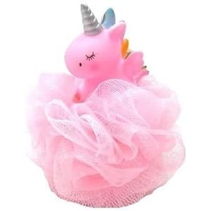 Badsponzen for volwassenen, badspons, mesh poef badspons, schuim Loofah spons (Size : Pink)