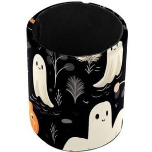 Halloween Leuke Spectre Staande Etui, Leuke Ronde Pen Houder Pouch Potlood Tas Make-up Borstel Dozen voor Schoolstudenten Kantoor Vrouwen Tieners Meisjes Jongens