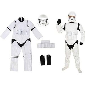 Stormtrooper Kostuum, Star Wars, Witte outfit + masker, Unisex, Halloween, Carnaval, Cosplay, Unisex, voor kinderen, L (9-10 jaar)